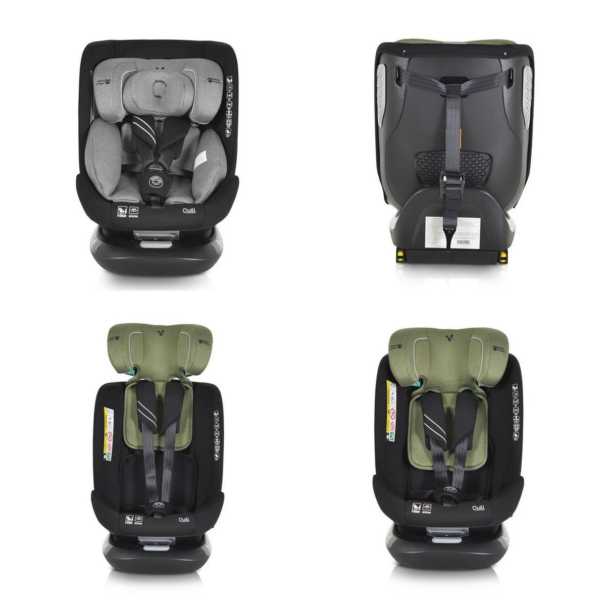 KINDERSITZ i-Size Quill grün (40-150cm) Gruppe 0/1/2/3, Isofix, 360° drehbar - Grün, Kunststoff (45/69/53cm) - Cangaroo