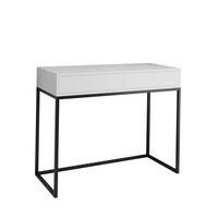 SCHMINKTISCH Cubic 80 Weiß, mit Schwarzgestell - Schwarz/Weiß, Holzwerkstoff/Metall (35/80/80cm) - Bettso