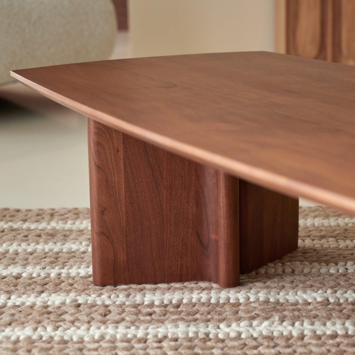 COUCHTISCH Suzanne Dunkelbraun aus Akazie - Dunkelbraun, Holz (60/140/35cm) - Tikamoon