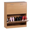 SCHUHREGAL Holz für 20 Paar Schuhe mit offenen Fächern, Beige 75x24x87 cm - Beige/Braun, Holz/Kunststoff (75/87/24cm) - KADIMA DESIGN