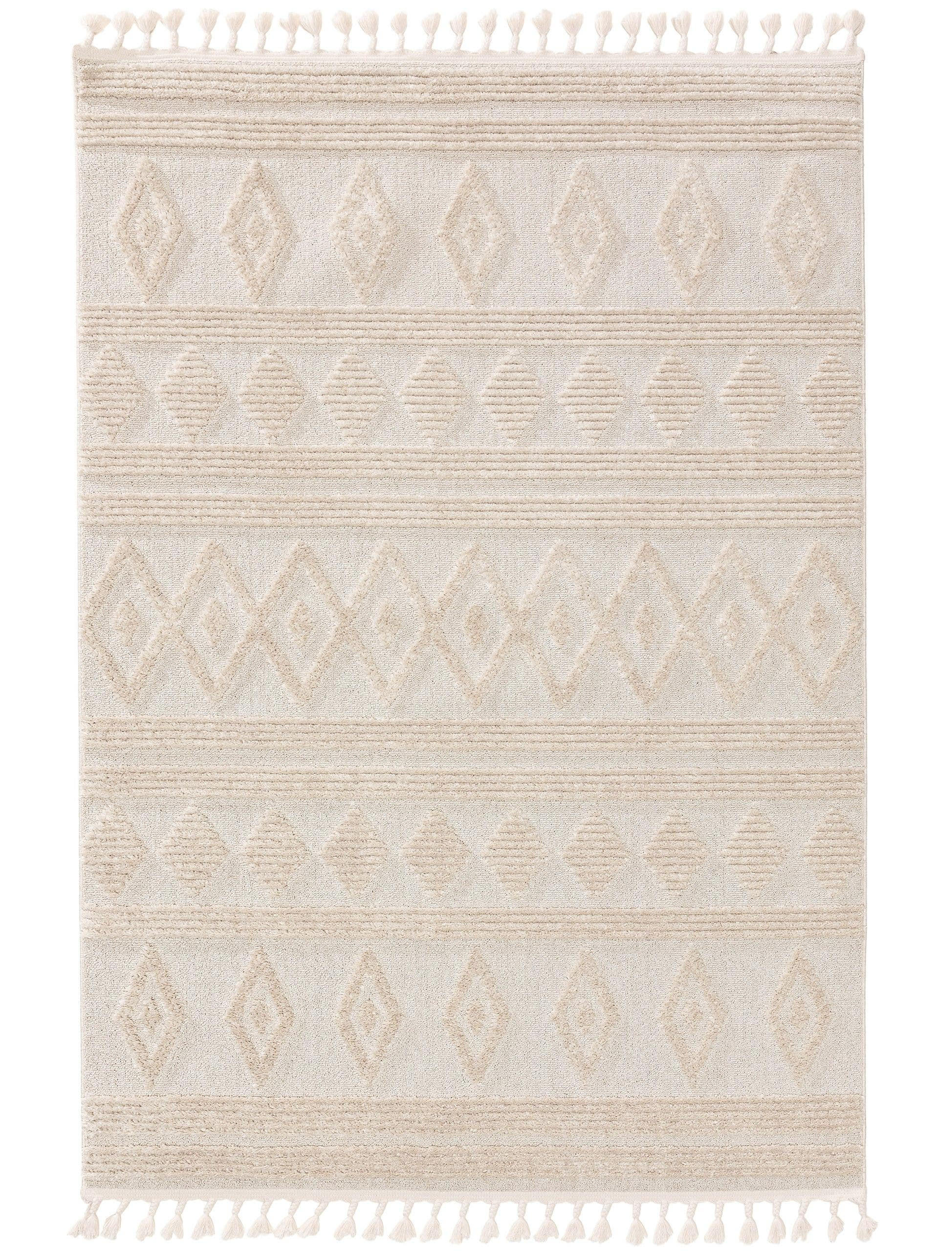 TEPPICH Oyo Cream/Beige 80x150 cm - Creme, Textil (80/150cm) - benuta Pop