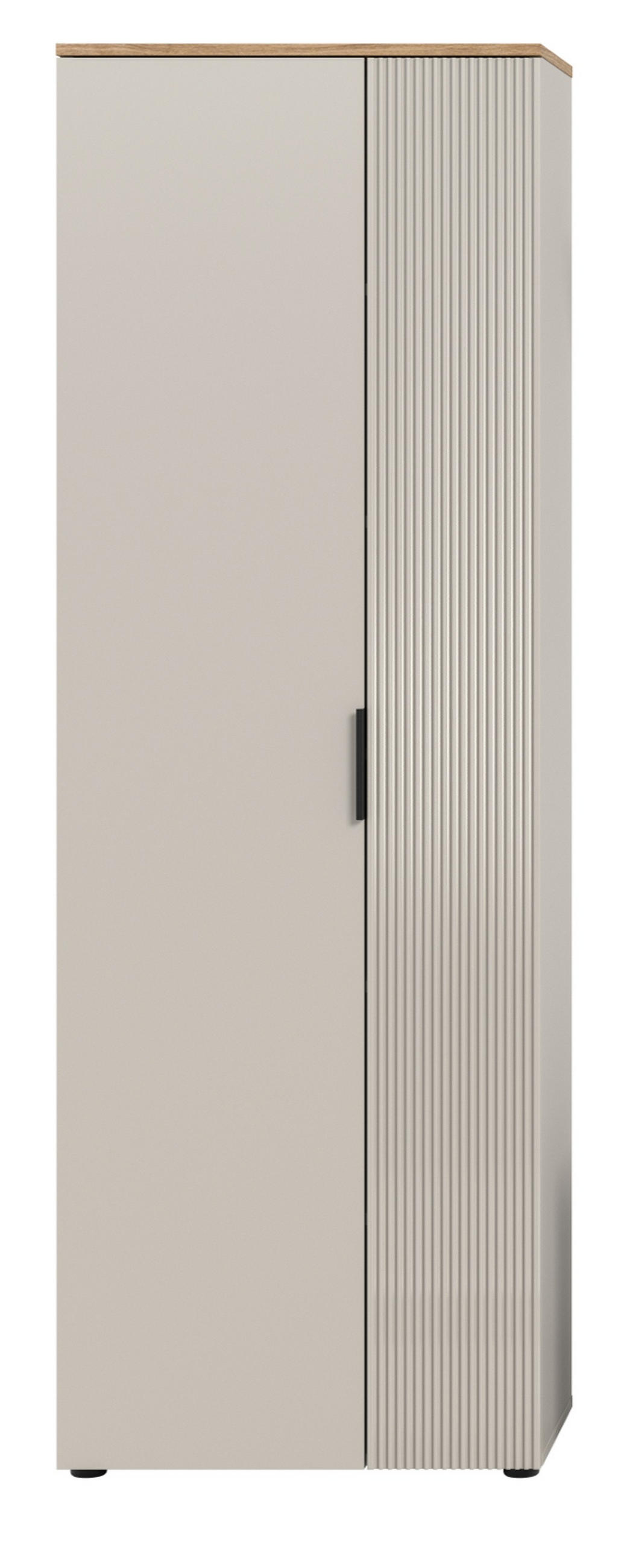 FLURSCHRANK Kaschmir Sand, Evoke Eiche, Schuhschrank 60 x 160 cm Skid - Kaschmir/Eichefarben, Holzwerkstoff/Kunststoff (60/190/36cm) - Inn.Furn