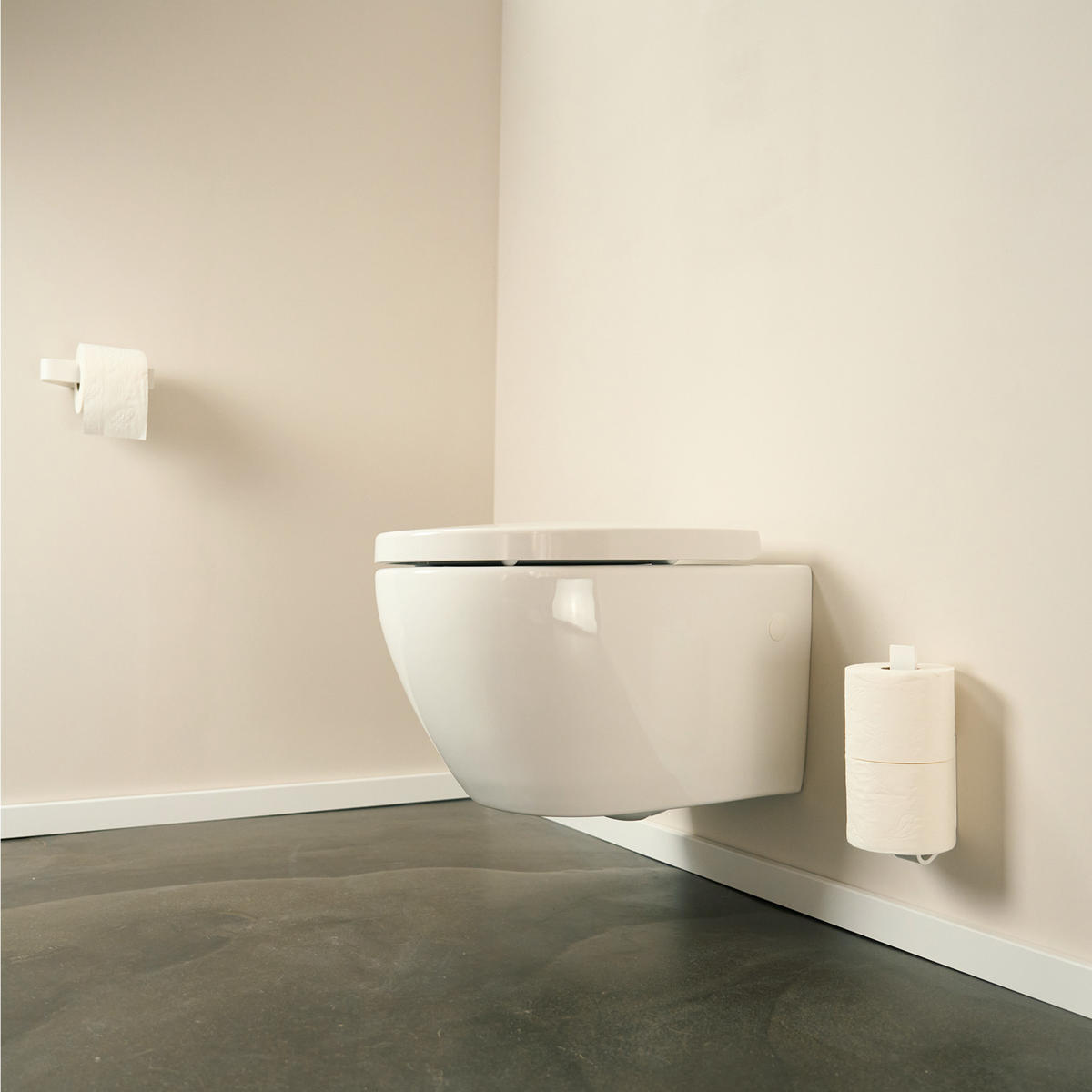 TOILETTEN ERSATZROLLENHALTER OHNE BOHREN - Weiß, Metall (3.4/23/6cm)