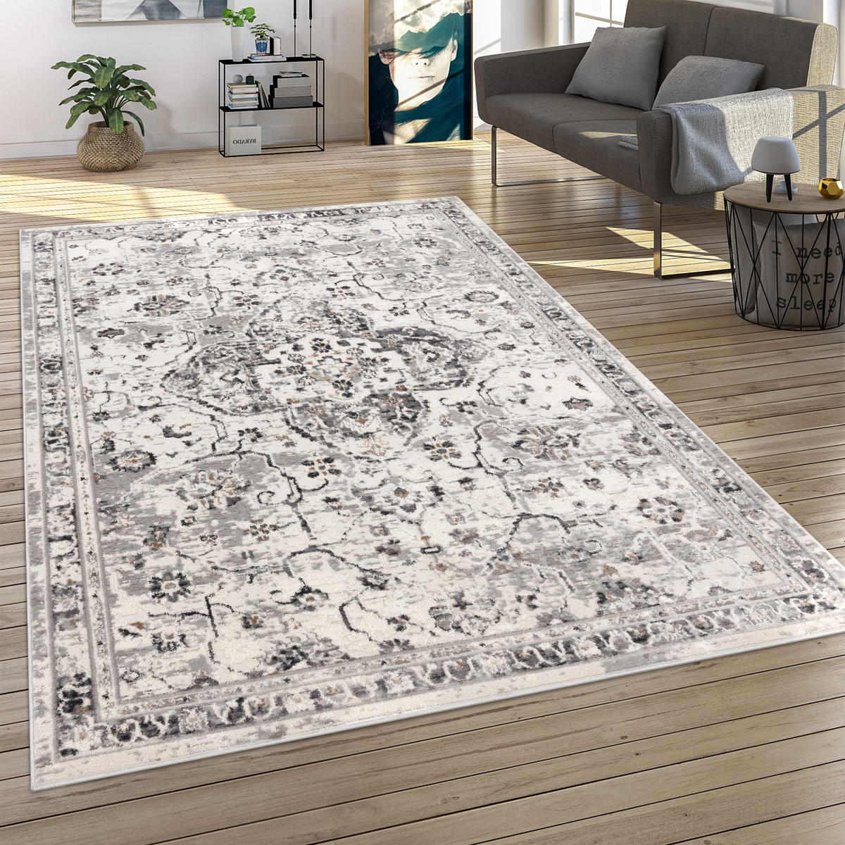 KURZFLORTEPPICH 80/150 cm Foggia 771 - Grau, Textil (80/150cm) - Paco Home