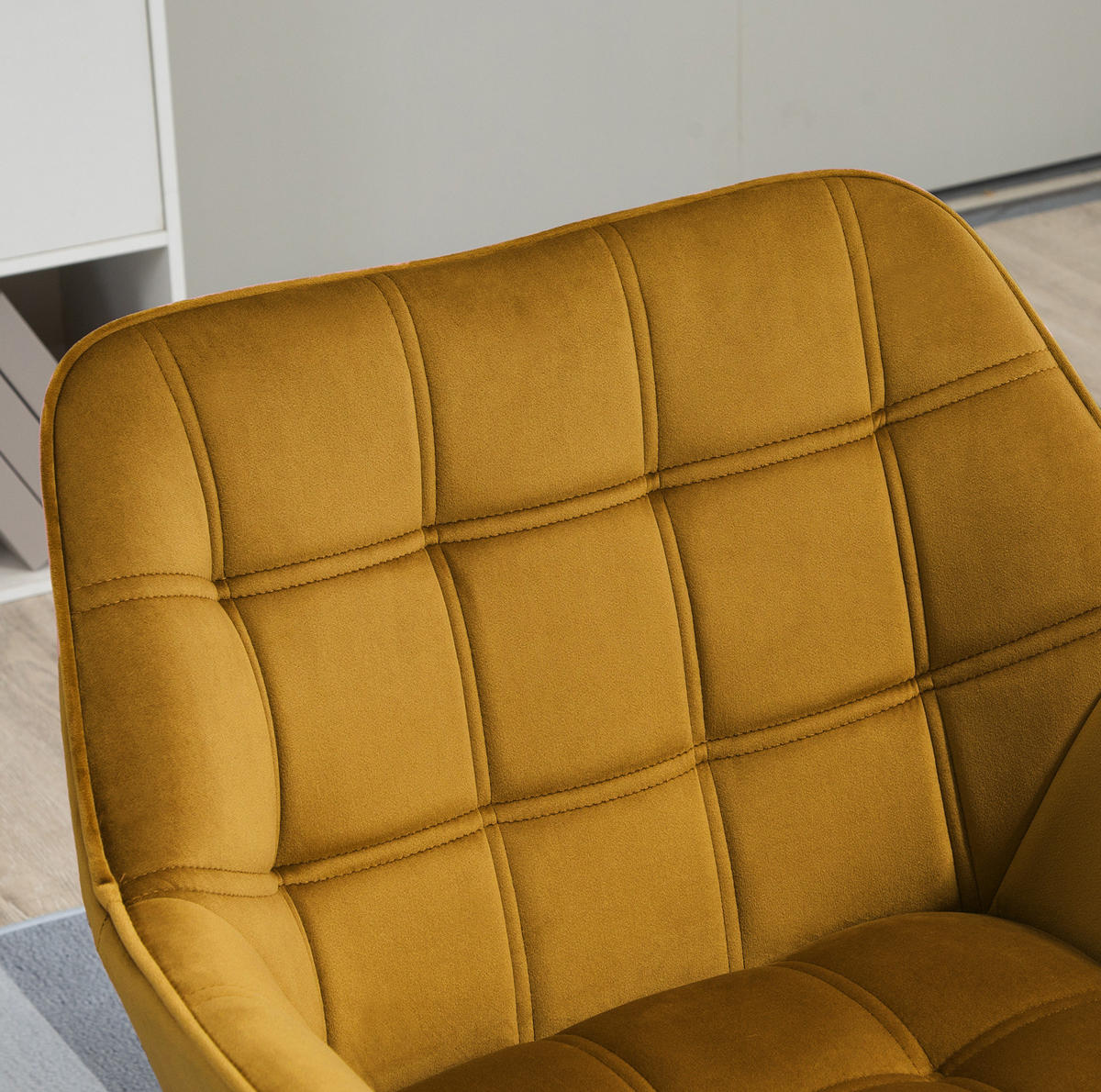 OHRENSESSEL 67/61,5/71 cm in Gelb im skandinavischen Design - Gelb, Textil (61.5/71/67cm) - Flora Grace