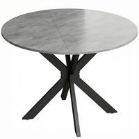 KLAPPBARER-ESSTISCH MDF Stahl Grau - Grau, Holzwerkstoff (110/110/76cm) - HOMCOM