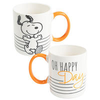 KAFFEEBECHER The Peanuts Snoopy Oh Happy Day Weiß 320 ml - Weiß, Keramik (0.32L) - United Labels
