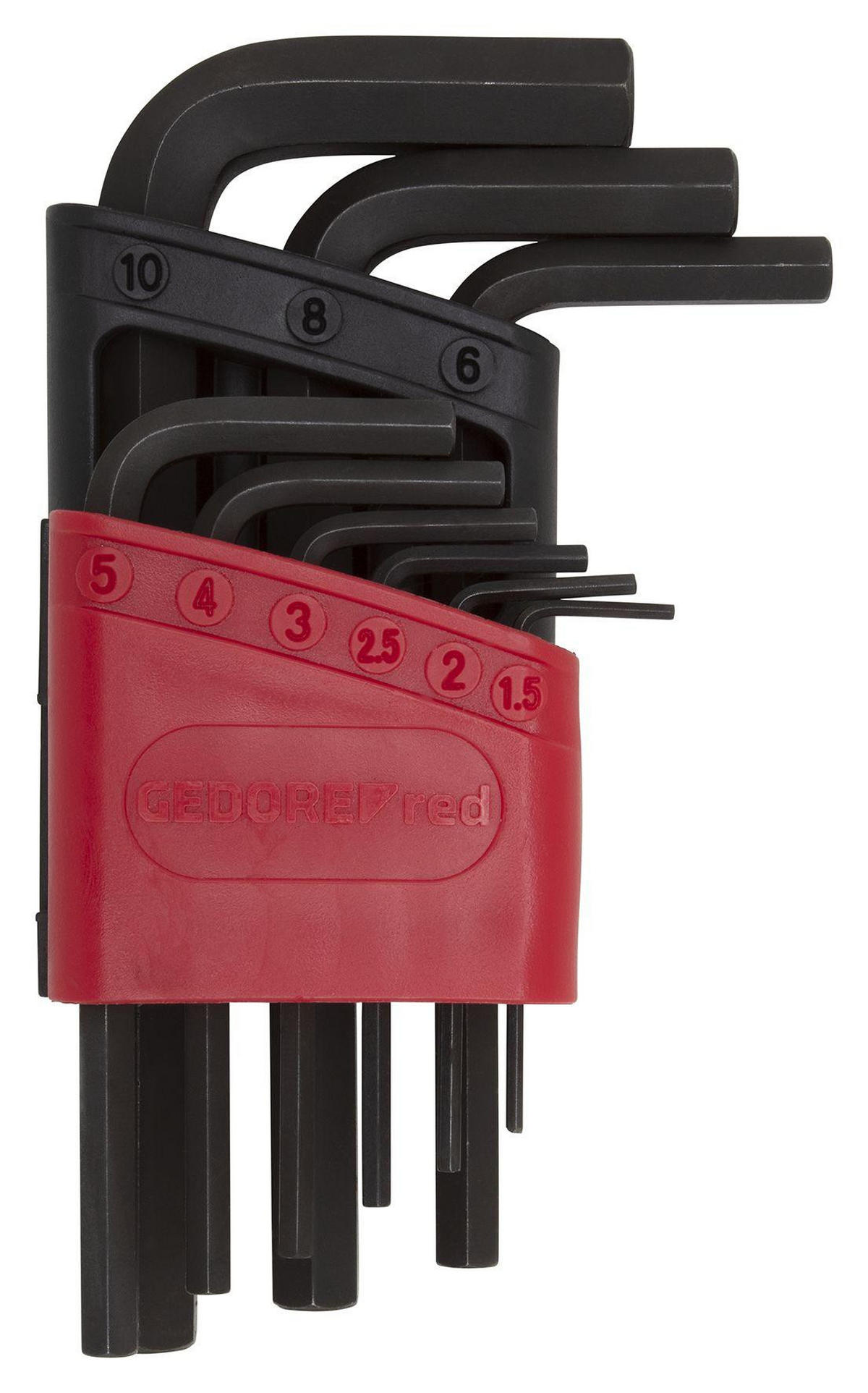 R36605009 WINKELSCHRAUBENDREHER-SATZ 6-KANT 1.5-10 MM 9-TEILIG - Multicolor, Kunststoff/Metall (11/23cm) - Gedore