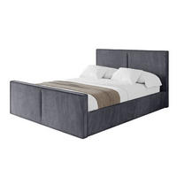 POLSTERBETT mit Bettkasten, Fußteil und Lattenrost, Boxbett mit Matratze H3/H4 - VANTO-Z 120x200 Dunkelgrau - Dunkelgrau, Holzwerkstoff/Textil (120/200cm) - ALTDECOR