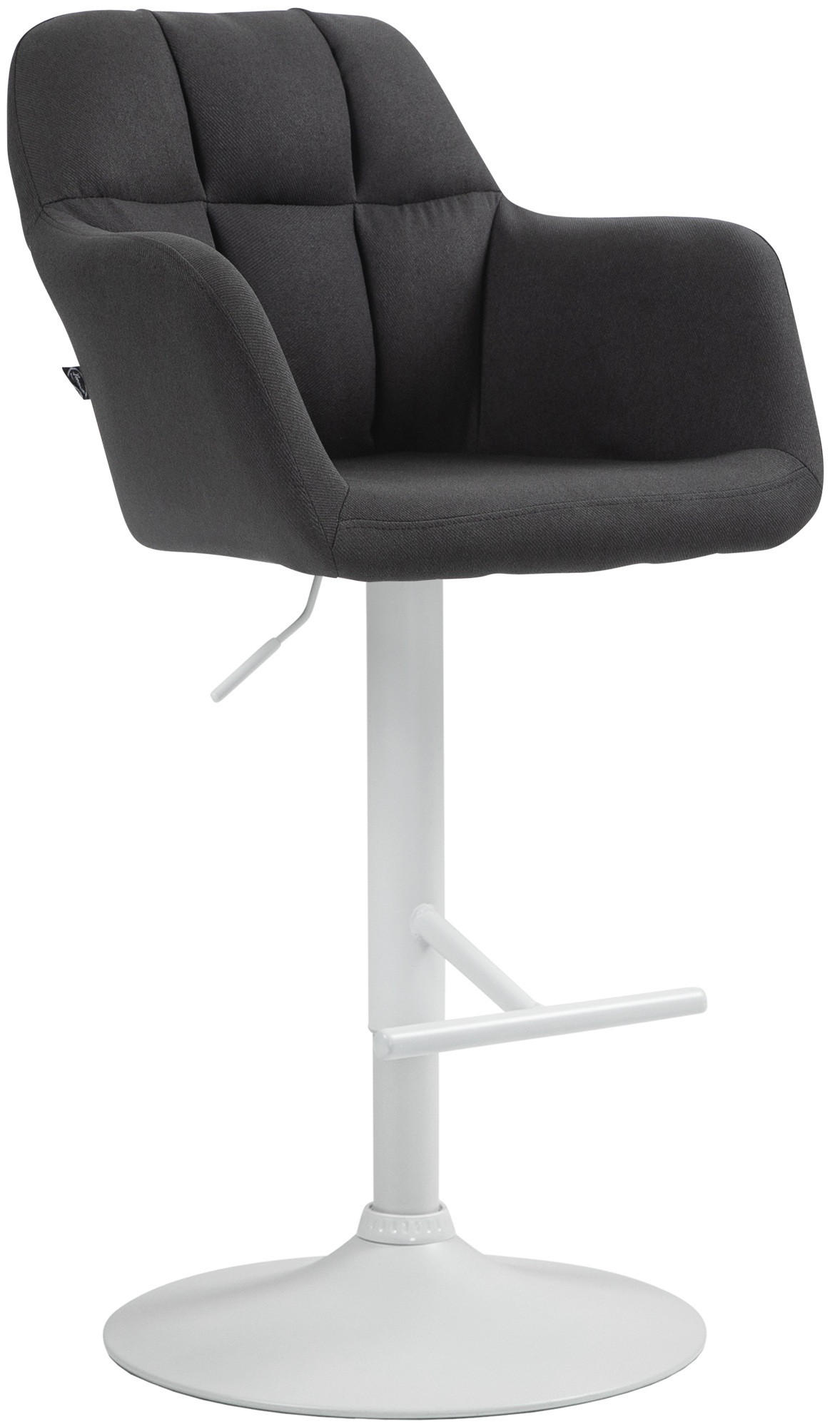 BARHOCKER Stoff schwarz - Schwarz/Weiß, Textil (57/97/59cm) - CLP