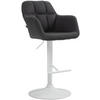BARHOCKER Stoff schwarz - Schwarz/Weiß, Textil (57/97/59cm) - CLP