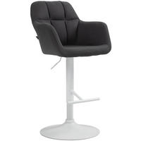 BARHOCKER Stoff schwarz - Schwarz/Weiß, Textil (57/97/59cm) - CLP