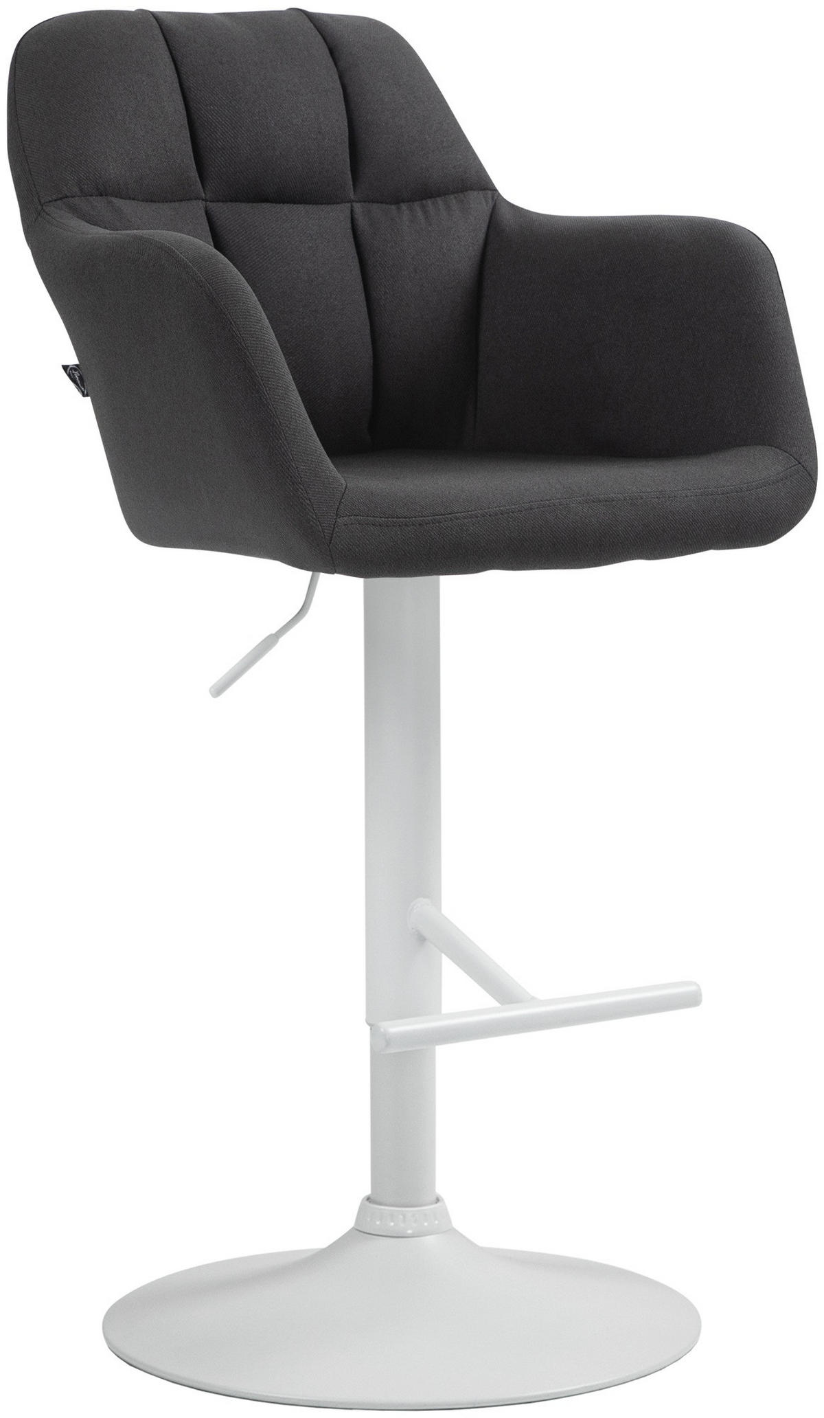 BARHOCKER Stoff schwarz - Schwarz/Weiß, Textil (57/97/59cm) - CLP