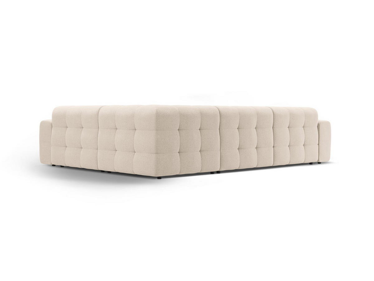 ECKSOFA rechts Kendal aus strukturiertem Stoff beige 6 Sitzplätze - Beige, Textil (231/332cm) - Micadoni
