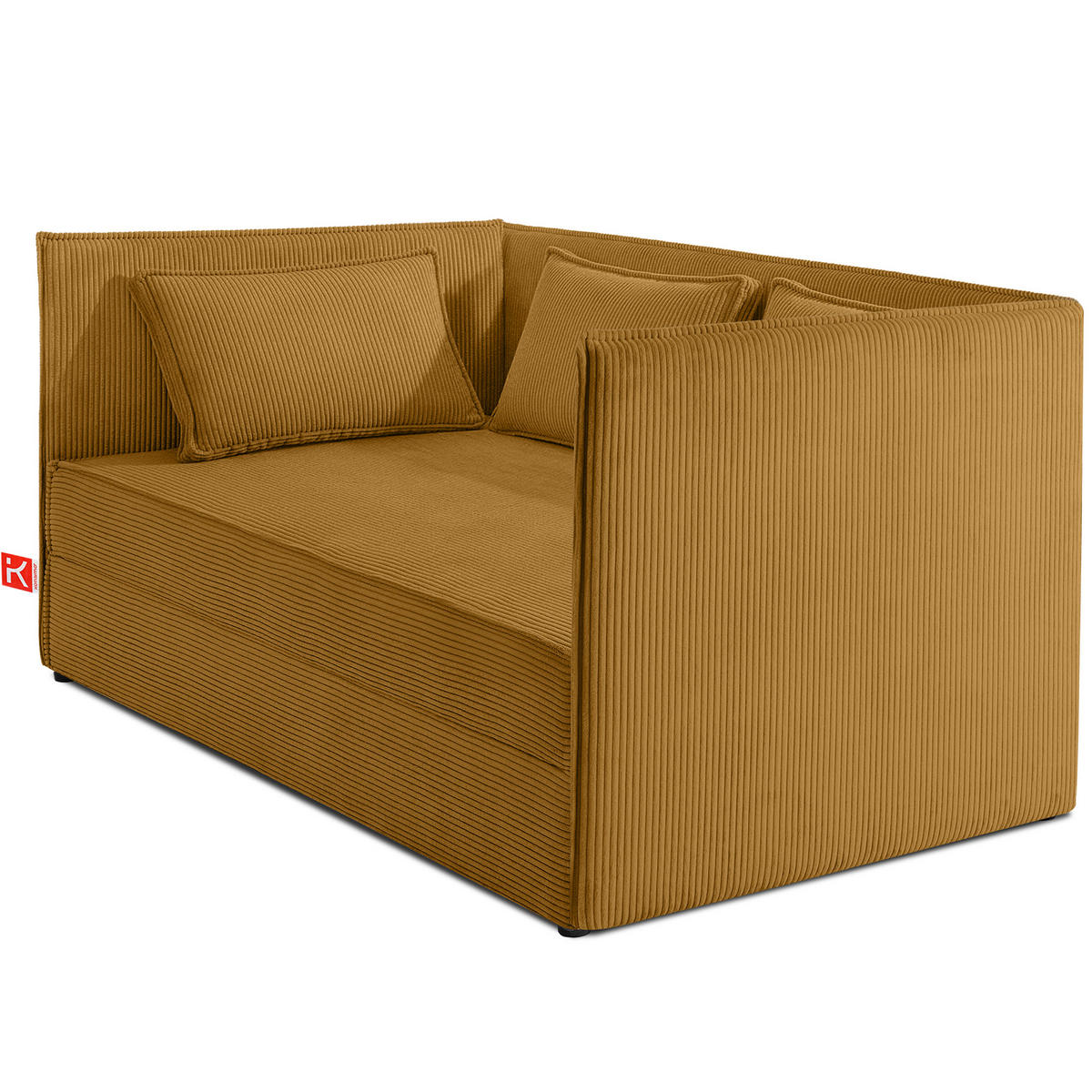 JUGENDBETT ROTI Einzelbett mit Bettkasten, 90x200cm, Bett mit Bonellmatratze, mit Rückenlehne - Gelb/Schwarz, Holz/Holzwerkstoff (92/200cm) - KONSIMO®