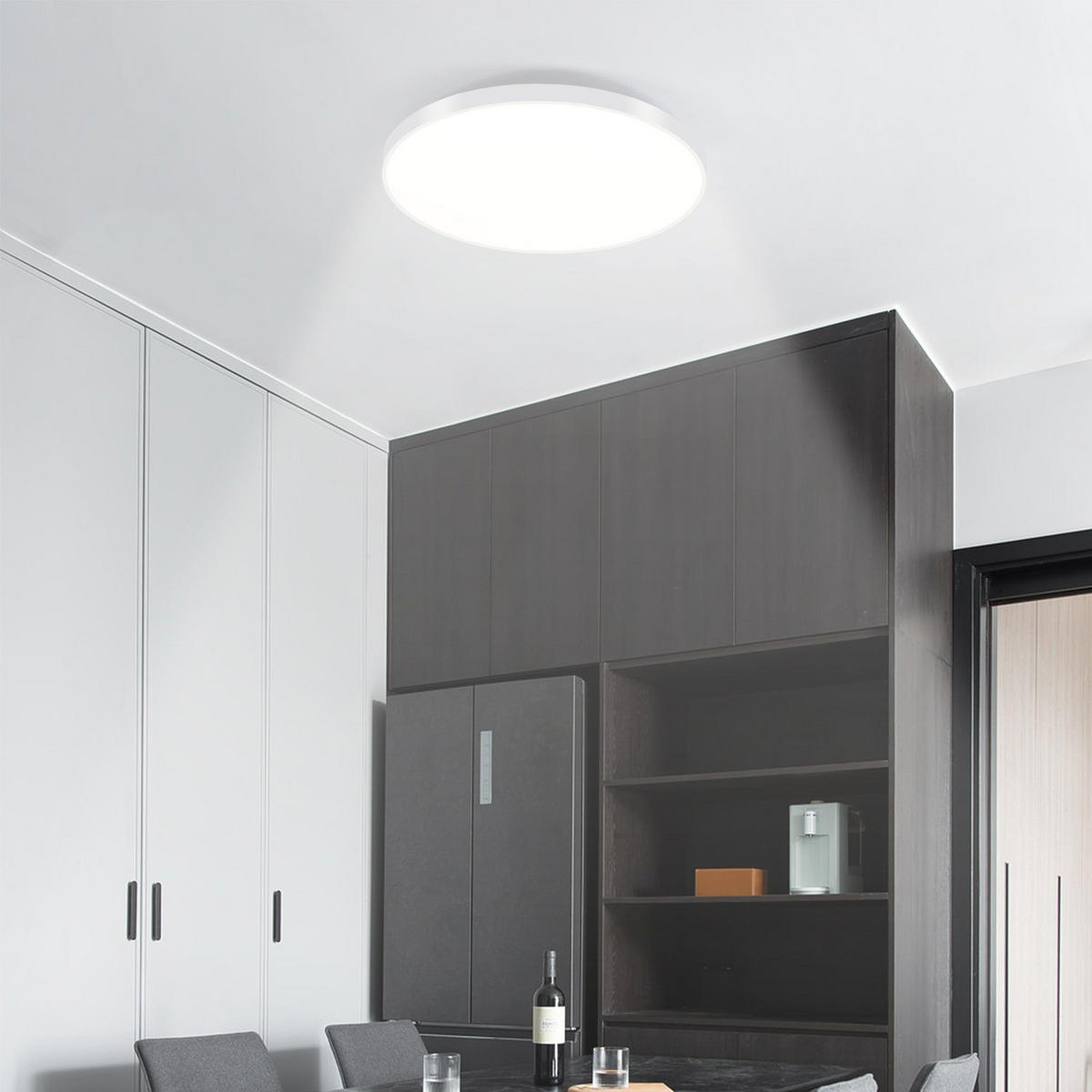 LED DECKENLEUCHTE Williams 37/37/6.5 - Weiß, Kunststoff (37/37/6.5cm) - Nettlife
