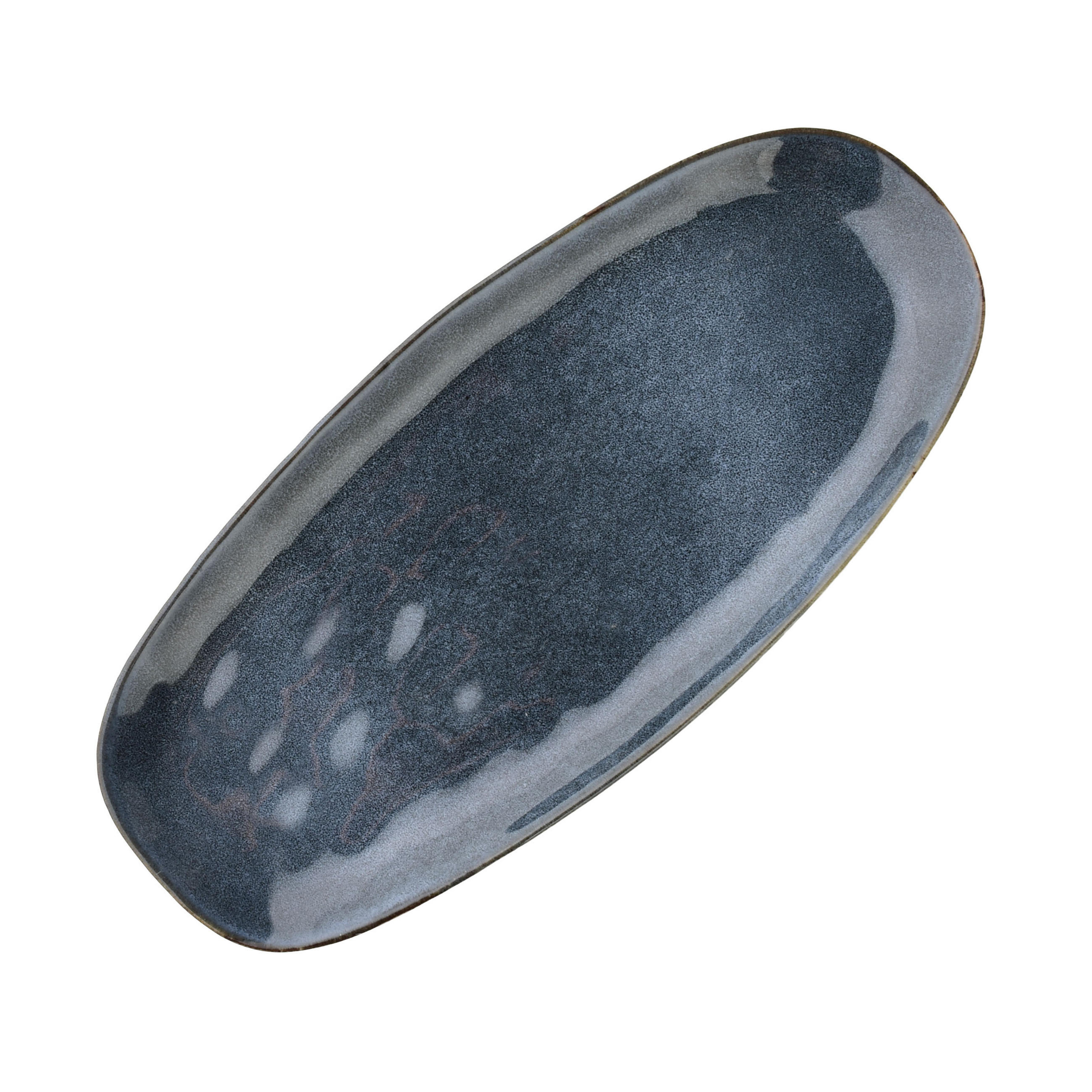 SERVIERPLATTE Basic Nature Blau 26,7x12x2,5 cm Keramik - Blau, Keramik (12/2.5/26.7cm) - Mondex