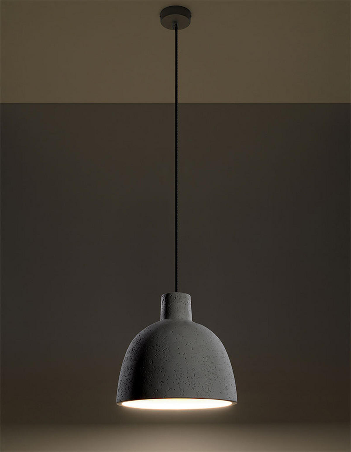 LED HÄNGELEUCHTE Beton Weiß Kuppel - Weiß, Stein (28/28/100cm)