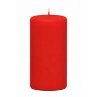 STUMPENKERZEN Samt-Lack Tornado Red 12 x 6 cm, 4er Set - Rot, Paraffin (6/12/12cm) - Kopschitz Kerzen