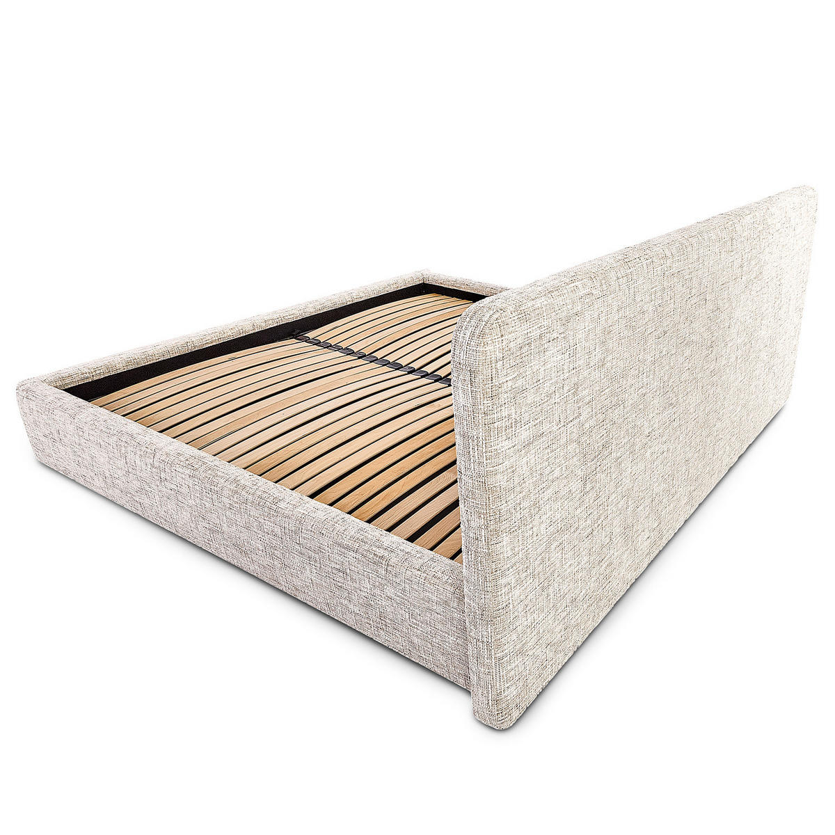 POLSTERBETT - Creme, Holz/Textil (200/200cm) - home24