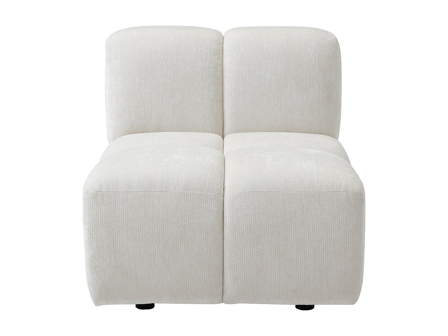 SESSEL mit gerader Rückenlehne - 1 Person - stoff - gebrochenes weiß Carlivi - Weiß, Holz/Textil (78/73/92cm) - Vente-Unique