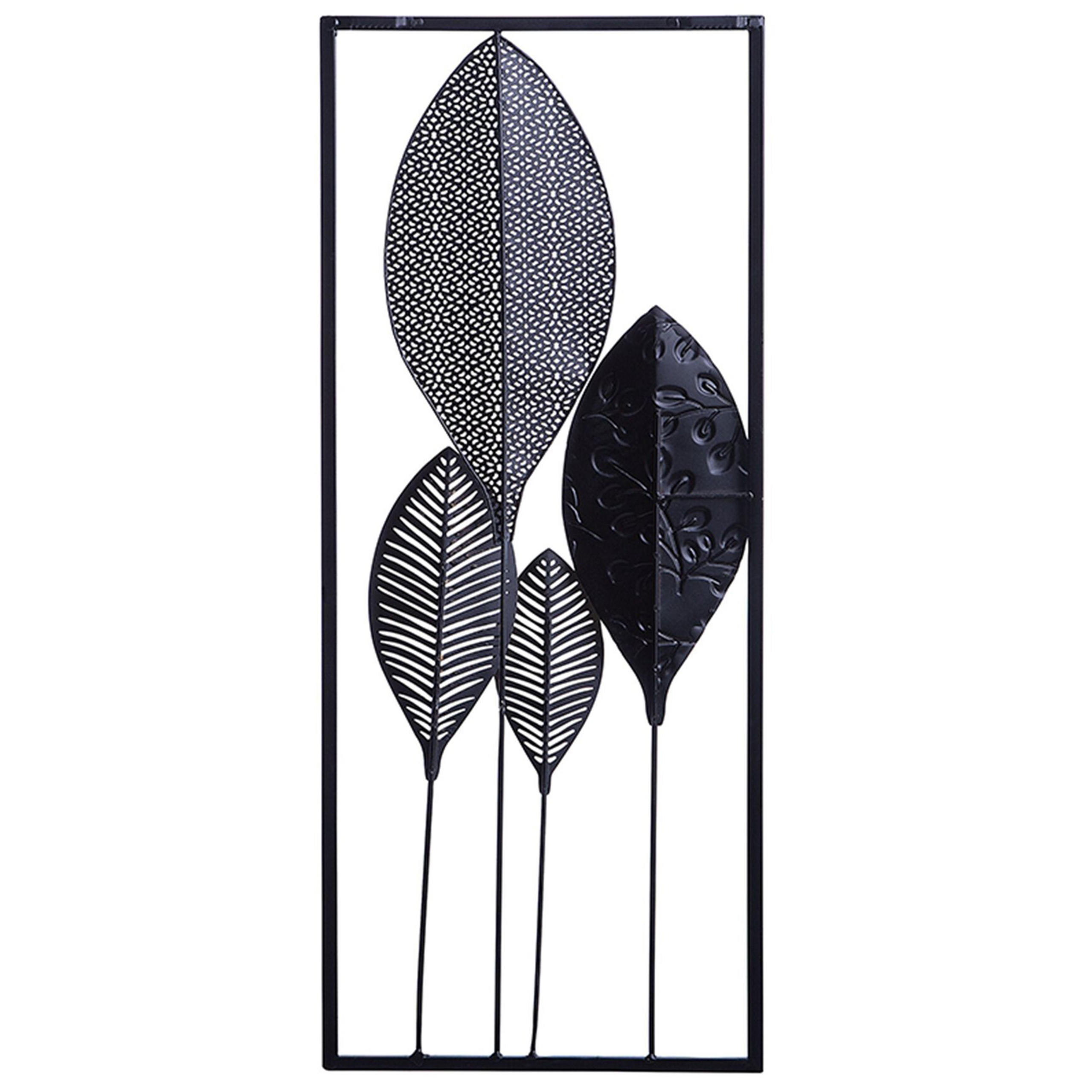 WANDDEKORATION Metall grün/gold/schwarz Platinum - Grün, Metall (29/75/2cm) - Beliani