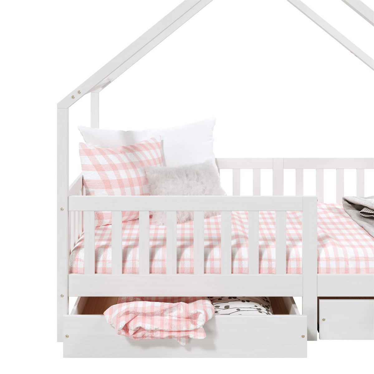 HAUSBETT ALVA 90X200 CM - Weiß, Holz (96/168/206cm) - IDIMEX