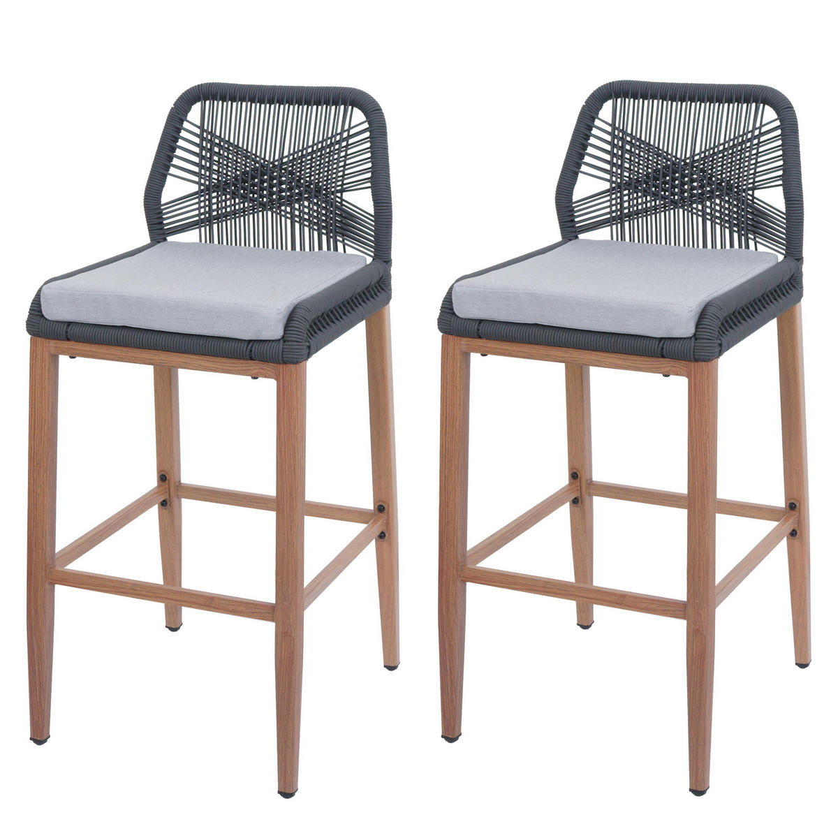 BARSKI STOL Anthracit, svetlo siva - antracit/svetlo siva, kovina (45/101/50cm) - MCW