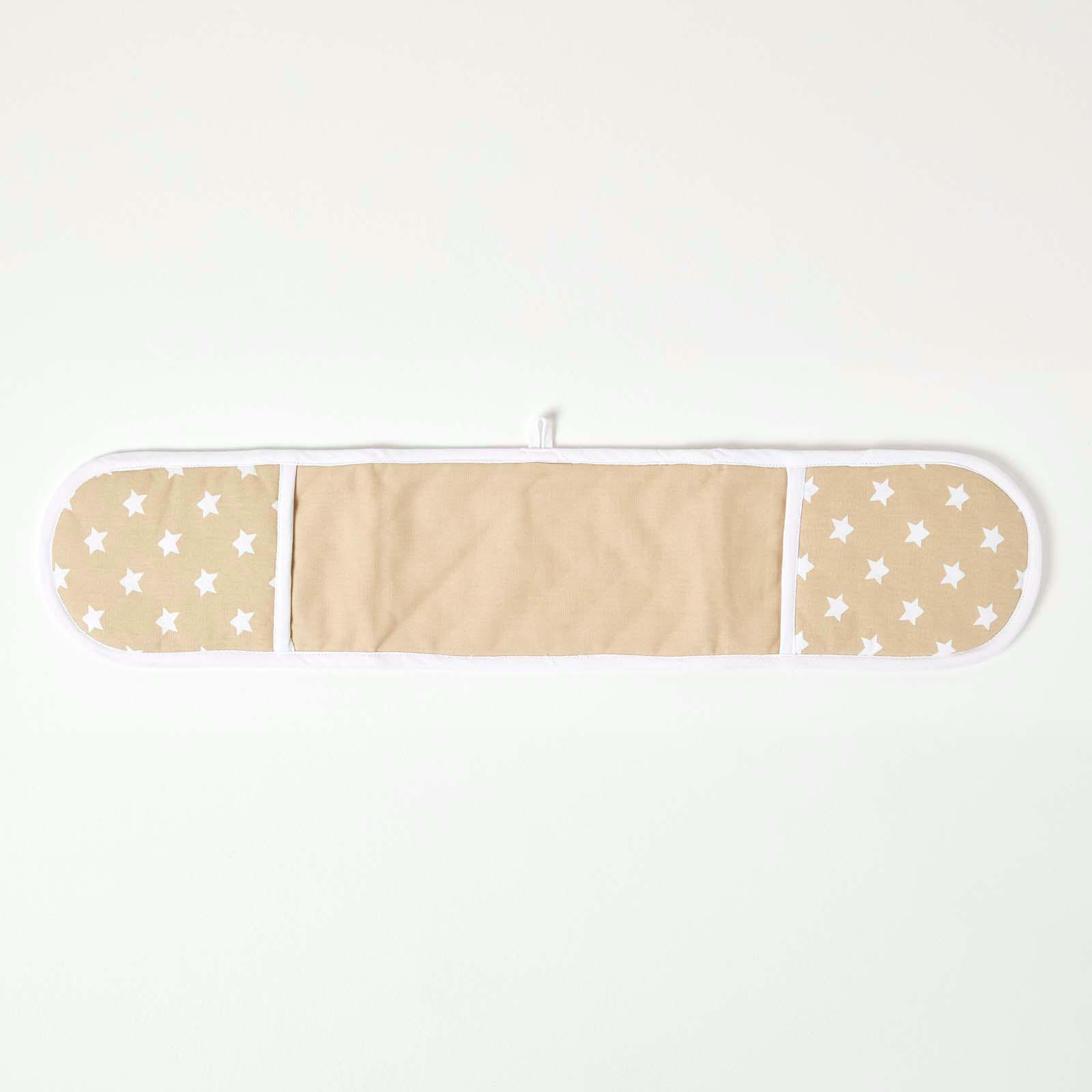 DOPPEL-OFENHANDSCHUH Sterne 18/84 cm, Baumwolle wattiert - Beige, Textil (18/84cm) - Homescapes