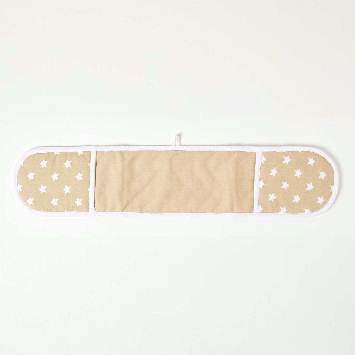 DOPPEL-OFENHANDSCHUH Sterne 18/84 cm, Baumwolle wattiert - Beige, Textil (18/84cm) - Homescapes