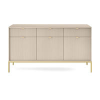 VELLORE Sideboard - Beige/Goldfarben, Holzwerkstoff/Metall (154/83/39cm) - Selsey