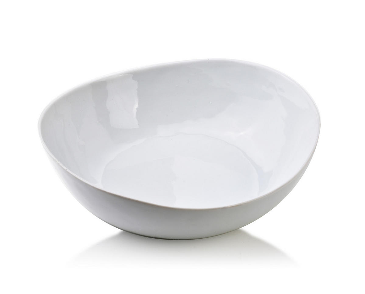 SCHALE Basic Weiß 21.5/20/6.5 cm Keramik - Weiß, Keramik (21.5cm) - Mondex