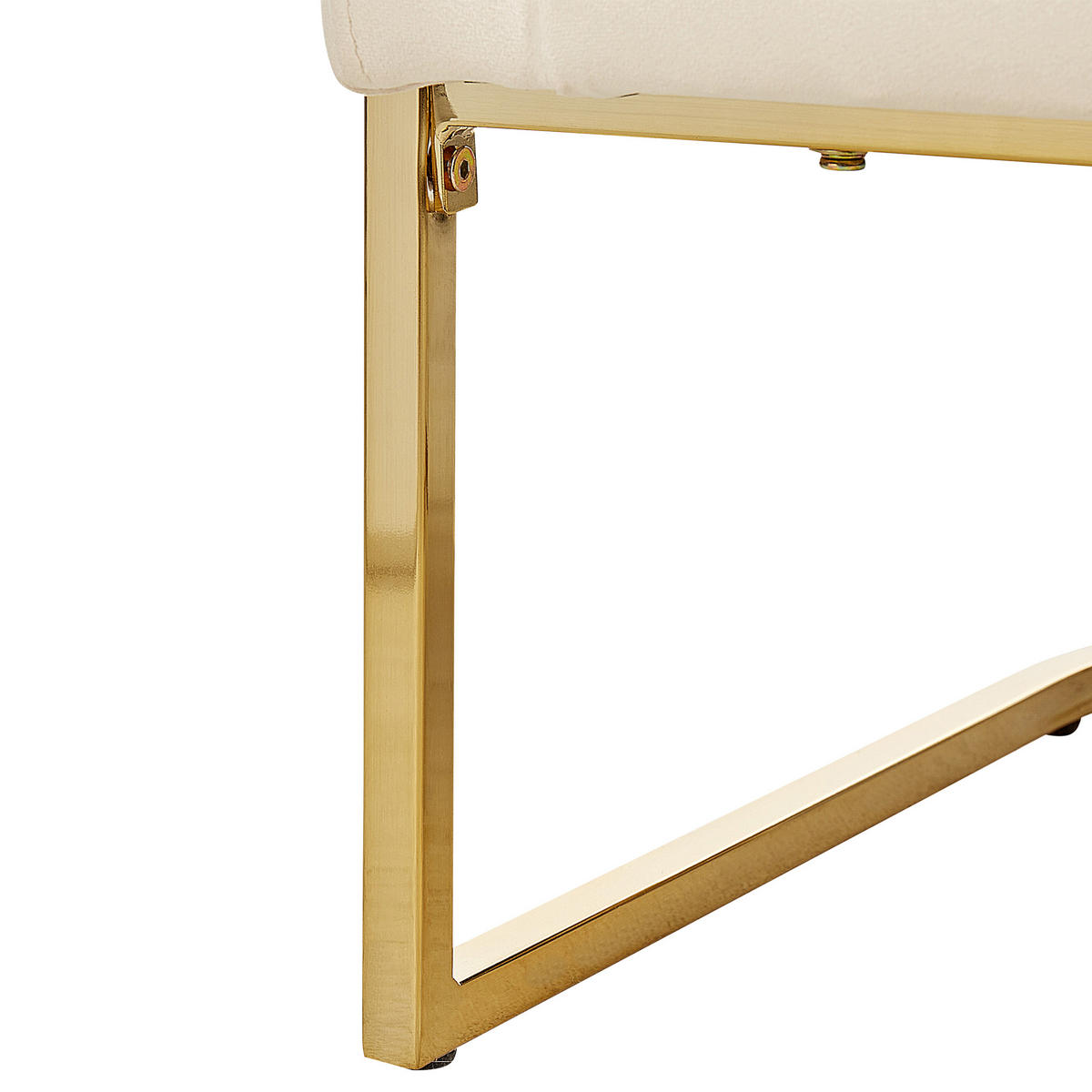 SESSEL Samtstoff Beige Sirkka - Beige, Textil/Metall (72/71/70cm) - Beliani