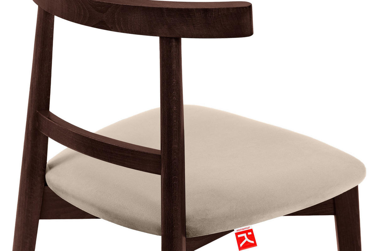 ESSTISCHSTÜHLE LILIO 2 St Vintage, Creme / Mahagoni - Creme, Holz/Textil (47/76/45cm) - KONSIMO®