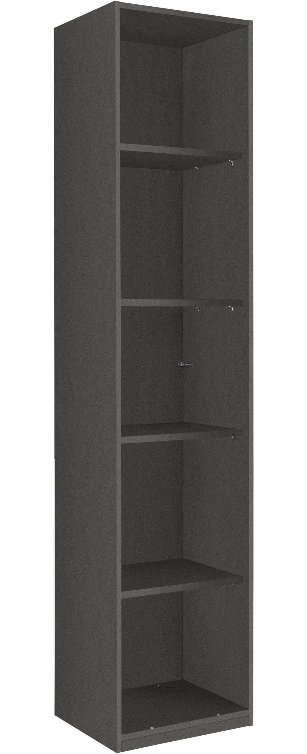 STANDREAGL New York graphit / 46 / 38 / 208cm - Graphitfarben, Holz/Holzwerkstoff (46/208/38cm) - Wimex