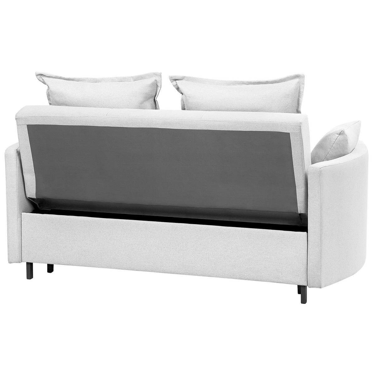 2-SITZER-SCHLAFSOFA Polsterbezug Hellgrau Hovin - Hellgrau, Textil (166/84/92cm) - Beliani