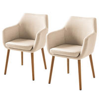 ARMLEHNENSTUHL - XXL - Beige, Holz/Textil (62/84/62cm) - home24