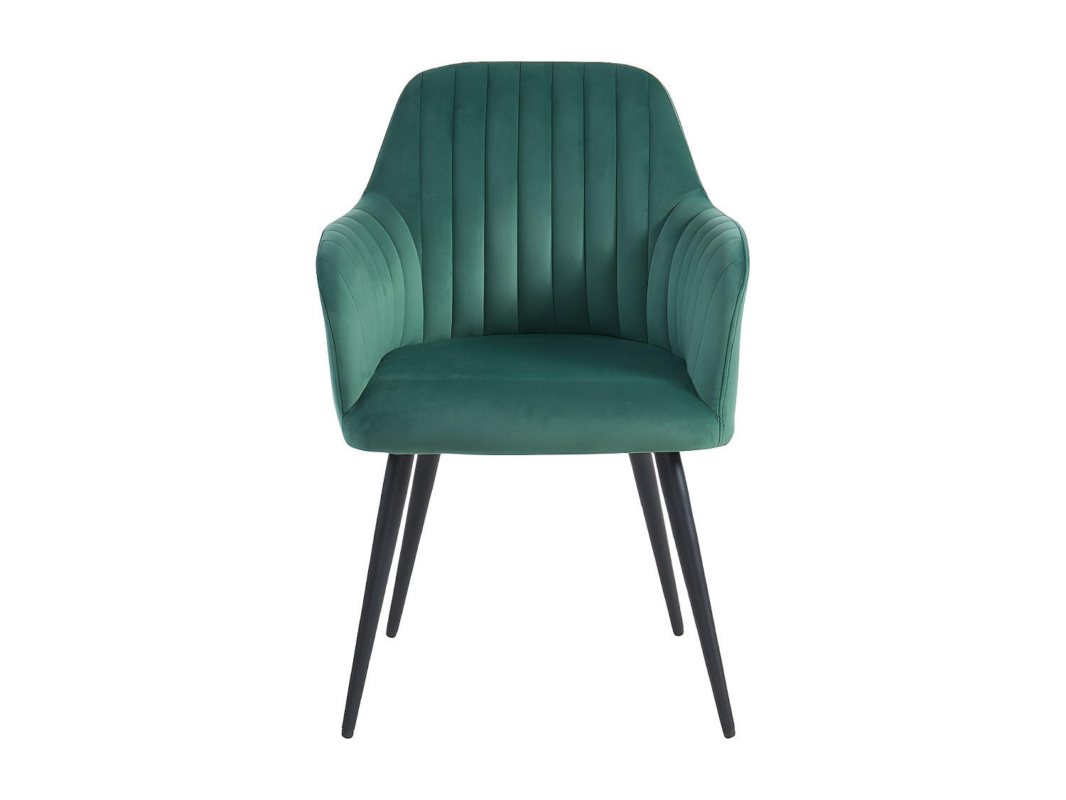 STUHL - 58 cm x 59 cm - Samt, Stoff - Smaragdgrün ELEANA - Grün, Textil (58/82/59cm) - Vente-Unique