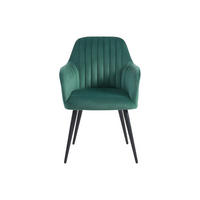 STUHL - 58 cm x 59 cm - Samt, Stoff - Smaragdgrün ELEANA - Grün, Textil (58/82/59cm) - Vente-Unique