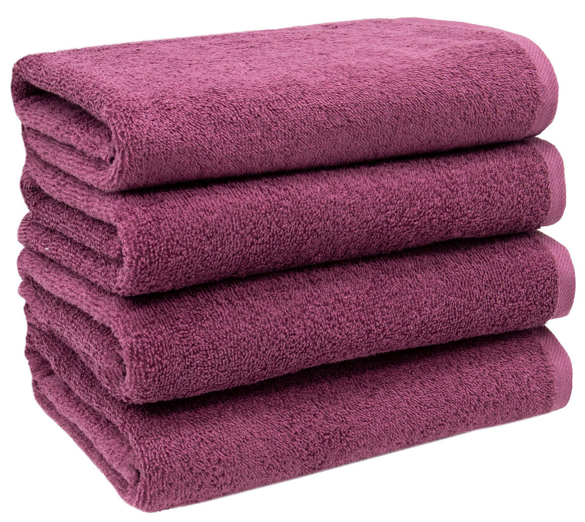 HANDTÜCHER, 4er-Set, 50x100 cm, 100% Baumwolle, Rot - Brombeere, Textil (50/100cm) - Zollner
