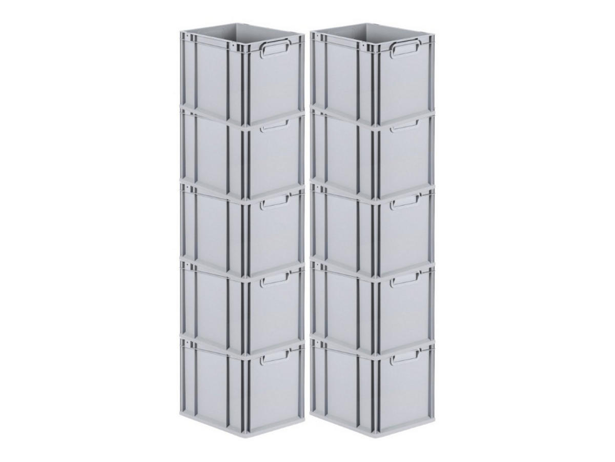 EUROBOX Nextgen Economy Griffe Geschlossen 32x30x40cm 30 Liter - Grau, Kunststoff (30/32/40cm) - PROREGAL