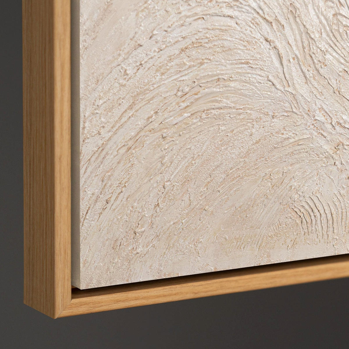 GEMÄLDE Baumstrom Schattenfugenrahmen Eichefarben 120x80 cm - Eichefarben, Holz (120/80cm) - YS-art gallery