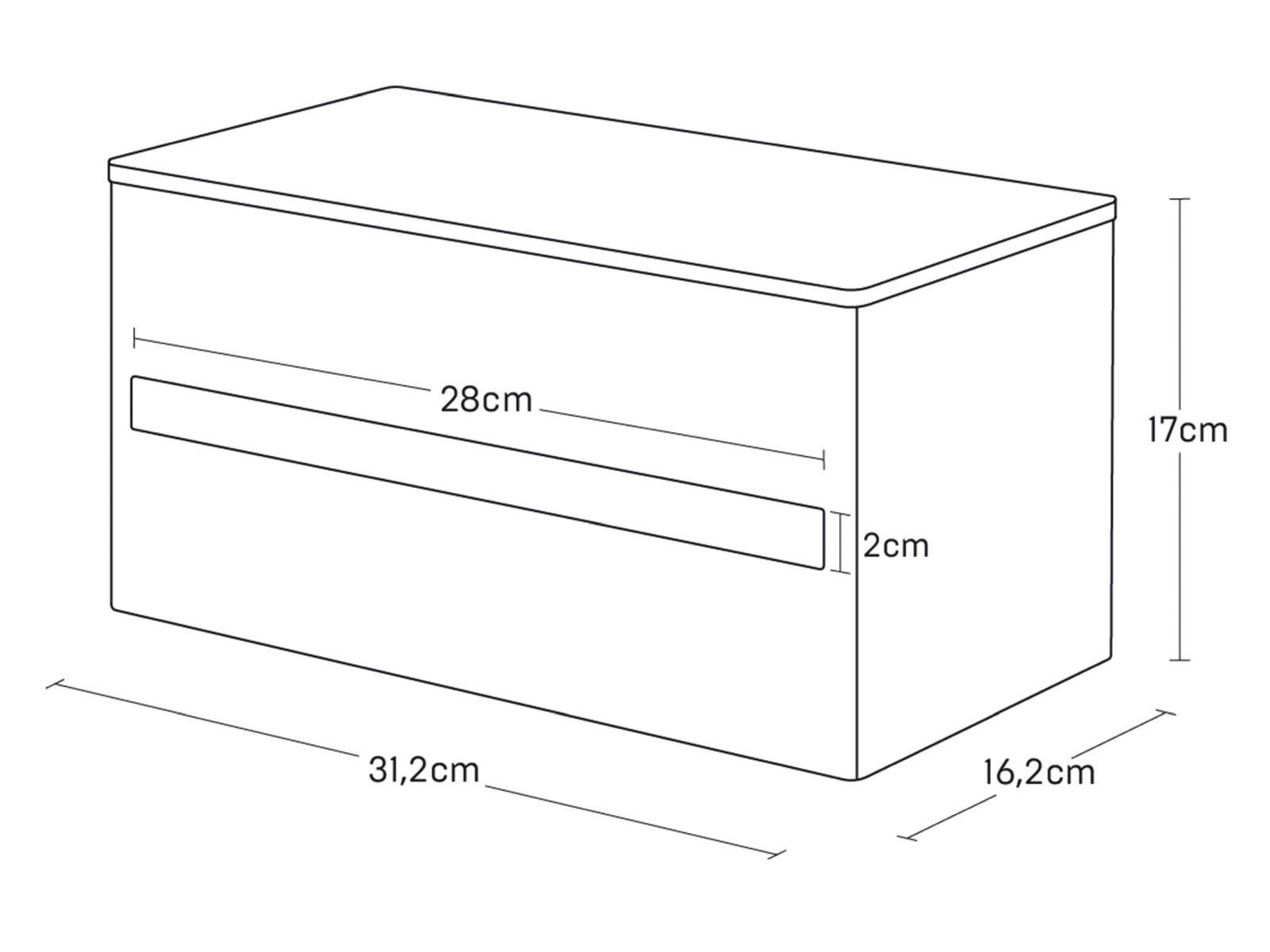 KÜCHENROLLENHALTER Rin weiß 16/31/17 cm - Weiß, Metall (31/17/16cm) - Yamazaki