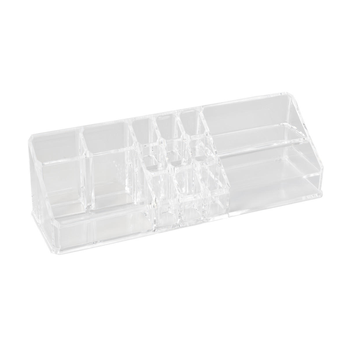 KOSMETIKORGANIZER, mit Fächern und Ablageflächen - Transparent, Kunststoff (30.5/9/9cm) - bremermann