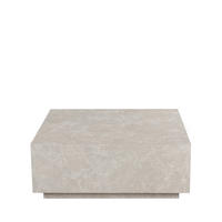 COUCHTISCH - Marmor - Beige - Einzelstück - Beige, Stein (90/90/35cm) - Drawer