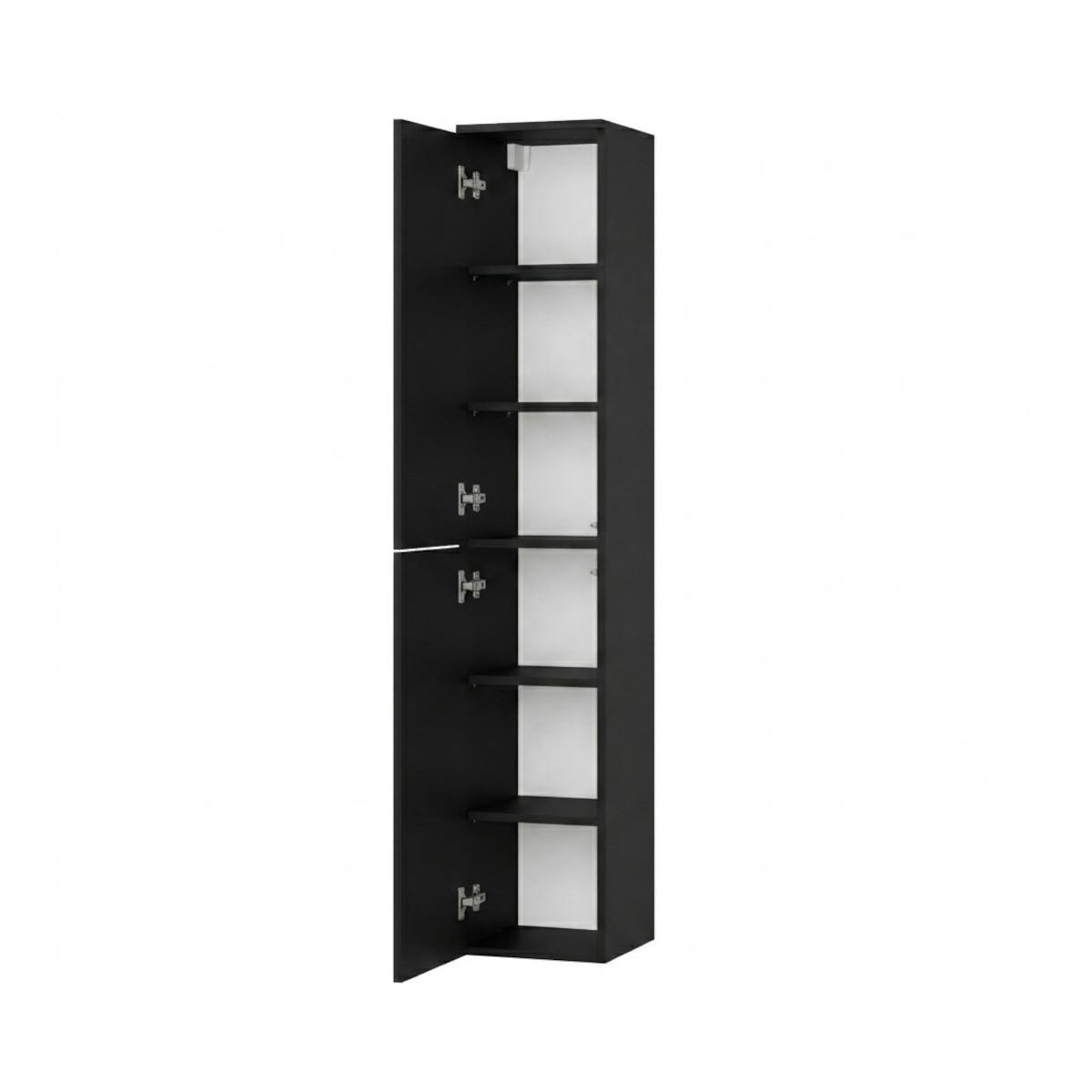 HOCHCHRANK Color 2D 160 Schwarz - Schwarz, Holzwerkstoff (30/160/30cm) - mzm24