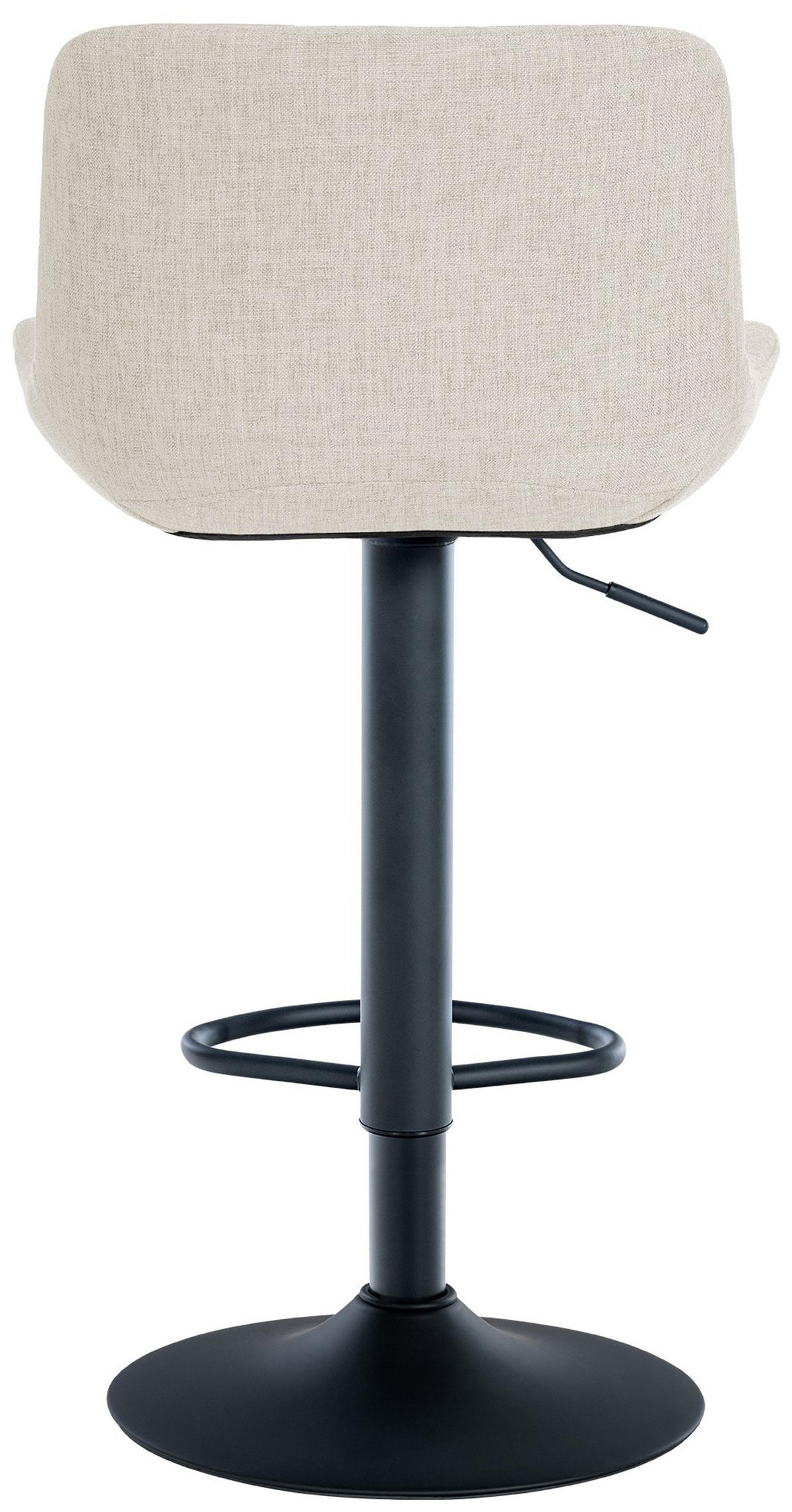 BARHOCKER 2er Set Tower Stoff creme - Schwarz/Naturfarben, Textil/Metall (48/105/54cm) - TPFLiving