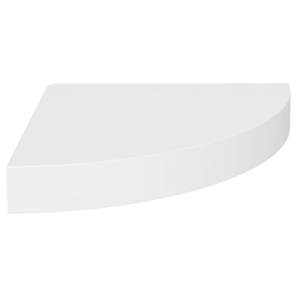 ECK-SCHWEBEREGALE 2 Stk. Weiß 25x25x3,8 cm MDF - Weiß, Holzwerkstoff (25/3.8/25cm) - furnicato