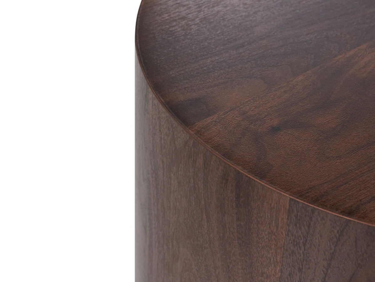 KLUBSKA MIZICA komplet 2 temno rjava - temno rjava, leseni material (48/48/38cm) - Beliani