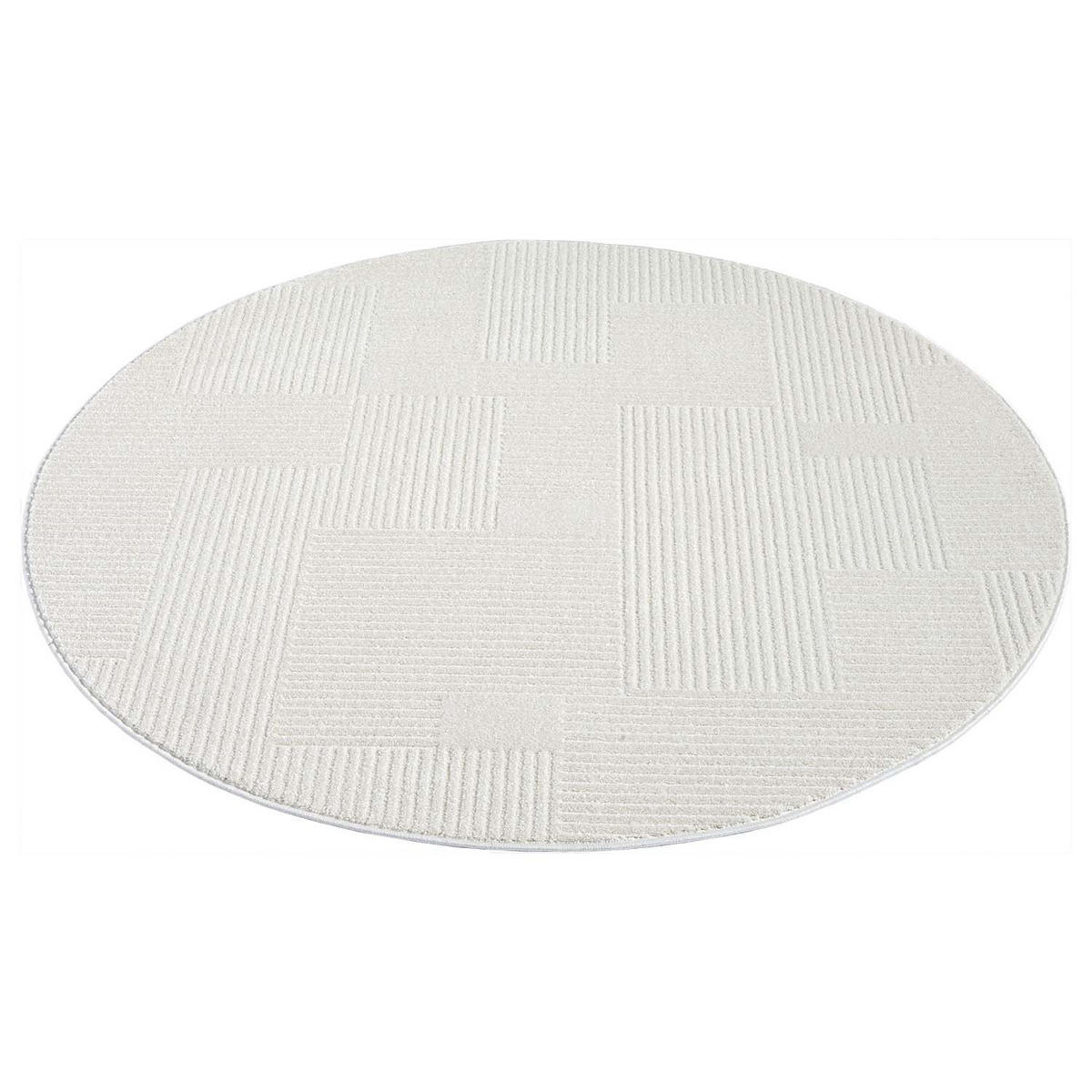 KURZFLOR-TEPPICH Flair 177 Creme 200x200 cm - Creme, Textil (200/200cm) - carpet city